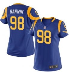 Women's Nike Los Angeles Rams #98 Connor Barwin Game Royal Blue Alternate NFL Jersey