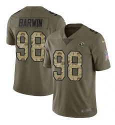 Youth Nike Los Angeles Rams #98 Connor Barwin Limited Olive/Camo 2017 Salute to Service NFL Jersey