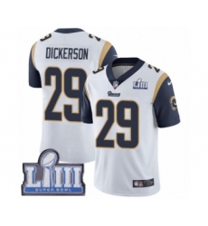 Men's Nike Los Angeles Rams #29 Eric Dickerson White Vapor Untouchable Limited Player Super Bowl LIII Bound NFL JerseyJersey