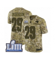 Youth Nike Los Angeles Rams #29 Eric Dickerson Limited Camo 2018 Salute to Service Super Bowl LIII Bound NFL Jersey