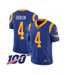 Men's Los Angeles Rams #12 Joe Namath Limited Gold Rush Vapor Untouchable 100th Season Football Jersey