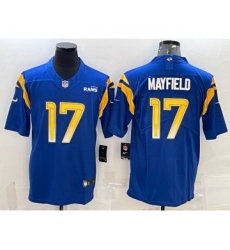 Men's Los Angeles Rams #17 Baker Mayfield 2022 Blue Vapor Untouchable Limited Stitched Jersey