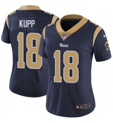 Women's Nike Los Angeles Rams #18 Cooper Kupp Elite Navy Blue Team Color NFL Jersey
