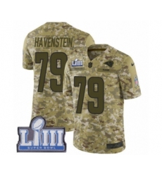 Men's Nike Los Angeles Rams #79 Rob Havenstein Limited Camo 2018 Salute to Service Super Bowl LIII Bound NFL Jersey