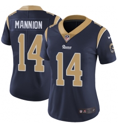 Women's Nike Los Angeles Rams #14 Sean Mannion Navy Blue Team Color Vapor Untouchable Limited Player NFL Jersey