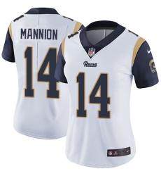 Women's Nike Los Angeles Rams #14 Sean Mannion White Vapor Untouchable Limited Player NFL Jersey