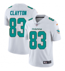 Men's Nike Miami Dolphins #83 Mark Clayton White Vapor Untouchable Limited Player NFL Jersey