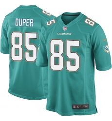 Youth Nike Miami Dolphins #85 Mark Duper Game Aqua Green Team Color NFL Jersey