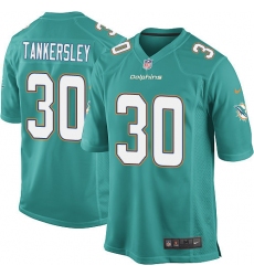 Men's Nike Miami Dolphins #30 Cordrea Tankersley Game Aqua Green Team Color NFL Jersey
