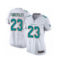 Women's Miami Dolphins #23 Cordrea Tankersley Game White Football Jersey