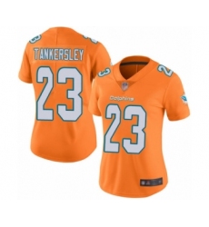Women's Miami Dolphins #23 Cordrea Tankersley Limited Orange Rush Vapor Untouchable Football Jersey