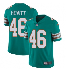 Youth Nike Miami Dolphins #46 Neville Hewitt Elite Aqua Green Alternate NFL Jersey