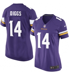 Women's Nike Minnesota Vikings #14 Stefon Diggs Game Purple Team Color NFL Jersey