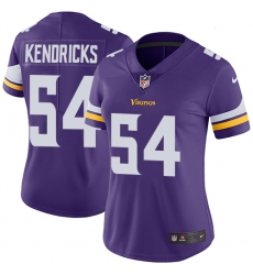 Women's Nike Minnesota Vikings #54 Eric Kendricks Purple Team Color Vapor Untouchable Limited Player NFL Jersey