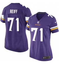 Women's Nike Minnesota Vikings #71 Riley Reiff Game Purple Team Color NFL Jersey
