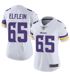 Women's Nike Minnesota Vikings #65 Pat Elflein Elite White NFL Jersey