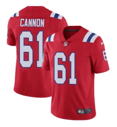 Youth Nike New England Patriots #61 Marcus Cannon Red Alternate Vapor Untouchable Limited Player NFL Jersey