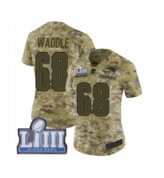 Women's Nike New England Patriots #68 LaAdrian Waddle Limited Camo 2018 Salute to Service Super Bowl LIII Bound NFL Jersey