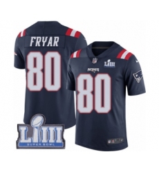 Youth Nike New England Patriots #80 Irving Fryar Limited Navy Blue Rush Vapor Untouchable Super Bowl LIII Bound NFL Jersey