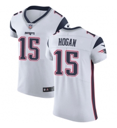 Men's Nike New England Patriots #15 Chris Hogan White Vapor Untouchable Elite Player NFL Jersey