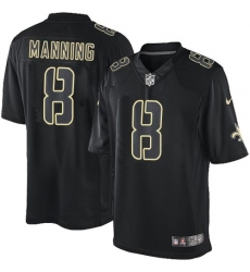 Men's Nike New Orleans Saints #8 Archie Manning Limited Black Impact NFL Jersey