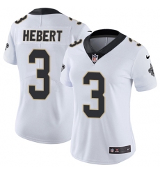 Women's Nike New Orleans Saints #3 Bobby Hebert White Vapor Untouchable Limited Player NFL Jersey