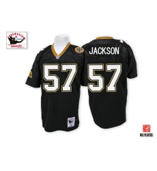 Mitchell And Ness New Orleans Saints #57 Rickey Jackson Black Authentic NFL Jersey
