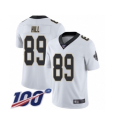Men's New Orleans Saints #89 Josh Hill White Vapor Untouchable Limited Player 100th Season Football Jersey