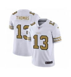 Men's New Orleans Saints #13 Michael Thomas White Team Logo Cool Edition Jersey