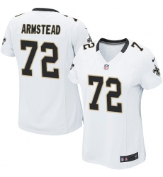 Women's Nike New Orleans Saints #72 Terron Armstead Game White NFL Jersey