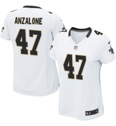 Women's Nike New Orleans Saints #47 Alex Anzalone Game White NFL Jersey