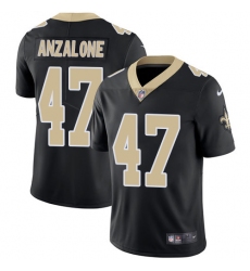Youth Nike New Orleans Saints #47 Alex Anzalone Black Team Color Vapor Untouchable Limited Player NFL Jersey