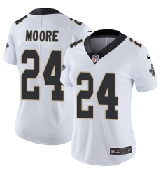 Women's Nike New Orleans Saints #24 Sterling Moore Elite White NFL Jersey