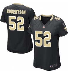 Women's Nike New Orleans Saints #52 Craig Robertson Game Black Team Color NFL Jersey