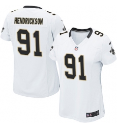 Women's Nike New Orleans Saints #91 Trey Hendrickson Game White NFL Jersey