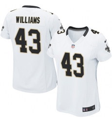 Women's Nike New Orleans Saints #43 Marcus Williams Game White NFL Jersey