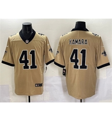 Men's New Orleans Saints #41 Alvin Kamara Gold Alternate Vapor Limited Football Stitched Jersey