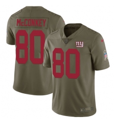 Youth Nike New York Giants #80 Phil McConkey Limited Olive 2017 Salute to Service NFL Jersey