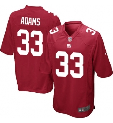 Men's Nike New York Giants #33 Andrew Adams Game Red Alternate NFL Jersey