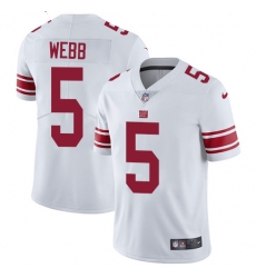 Youth Nike New York Giants #5 Davis Webb White Vapor Untouchable Limited Player NFL Jersey
