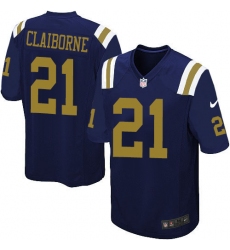 Youth Nike New York Jets #21 Morris Claiborne Limited Navy Blue Alternate NFL Jersey
