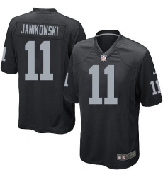 Men's Nike Oakland Raiders #11 Sebastian Janikowski Game Black Team Color NFL Jersey