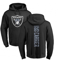 NFL Nike Oakland Raiders #85 Derek Carrier Black Backer Pullover Hoodie