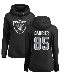 NFL Women's Nike Oakland Raiders #85 Derek Carrier Black Name & Number Logo Pullover Hoodie