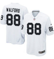 Men's Nike Oakland Raiders #88 Clive Walford Game White NFL Jersey