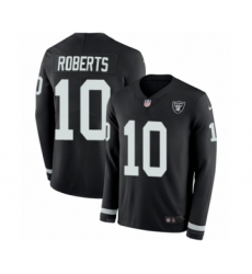 Men's Nike Oakland Raiders #10 Seth Roberts Limited Black Therma Long Sleeve NFL Jersey