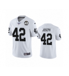 Women's Oakland Raiders #42 Karl Joseph White 60th Anniversary Vapor Untouchable Limited Player 100th Season Football Jersey