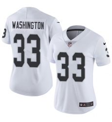 Women's Nike Oakland Raiders #33 DeAndre Washington White Vapor Untouchable Limited Player NFL Jersey