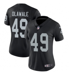 Women's Nike Oakland Raiders #49 Jamize Olawale Black Team Color Vapor Untouchable Limited Player NFL Jersey