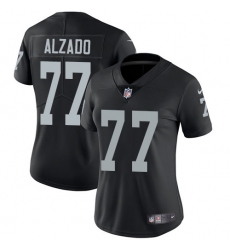 Women's Nike Oakland Raiders #77 Lyle Alzado Black Team Color Vapor Untouchable Limited Player NFL Jersey
